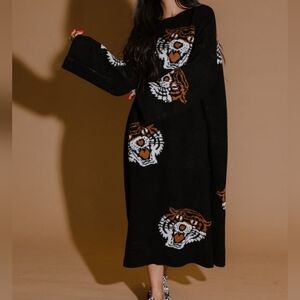 Literally Limitless Oversized Knit Dress in Tigress